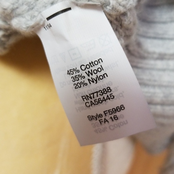 Cozy grey classic vintage J. Crew cable knit sweater large L - Picture 3 of 6